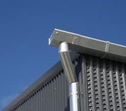 BEVEL GUTTER W/ DOWNPIPE