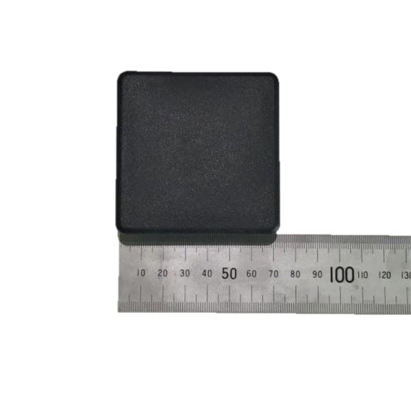 70mm Square Black Plastic End Cap