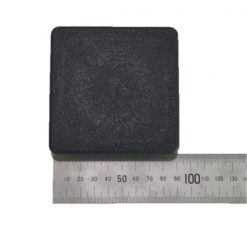 90mm Square Black Plastic End Cap